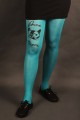 Tights "David Meowie" blue