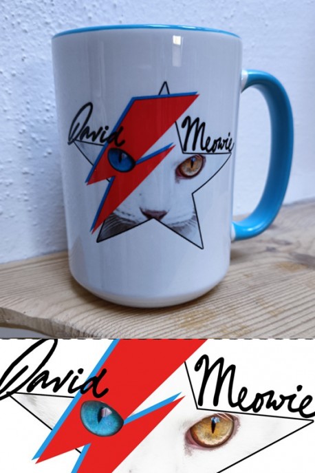 Mug "David Meowie" red 0,4l