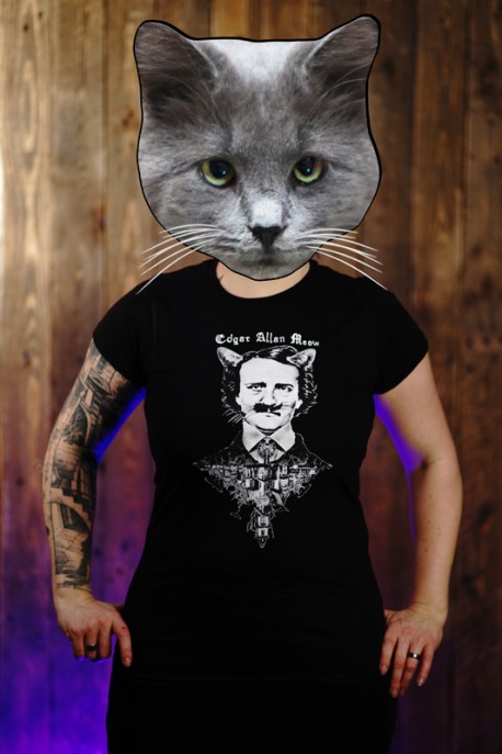T-shirt "Edgar Allan Meow" black