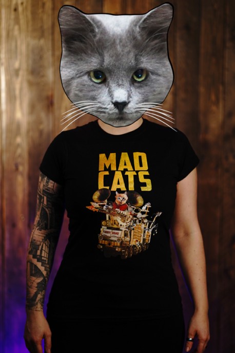 tričko "Mad Cats" černé