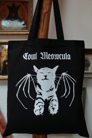 Totebag "Count Meowcula" black